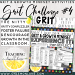 Growth Mindset Activity / Teaching Grit Activity / Application ...