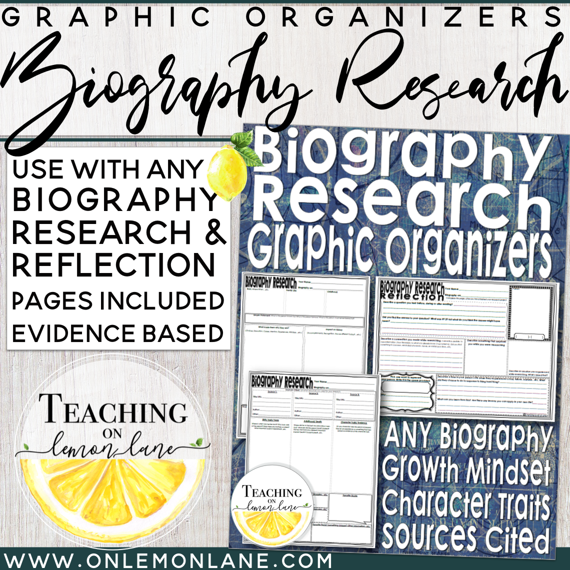 graphic organizer for biography research