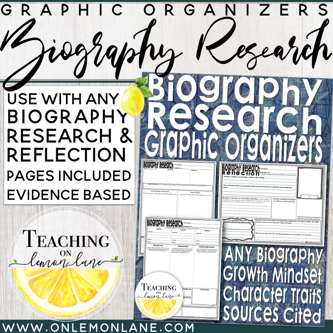 Biography Graphic Organizer W Reflection Sheet Biography Planning Pages