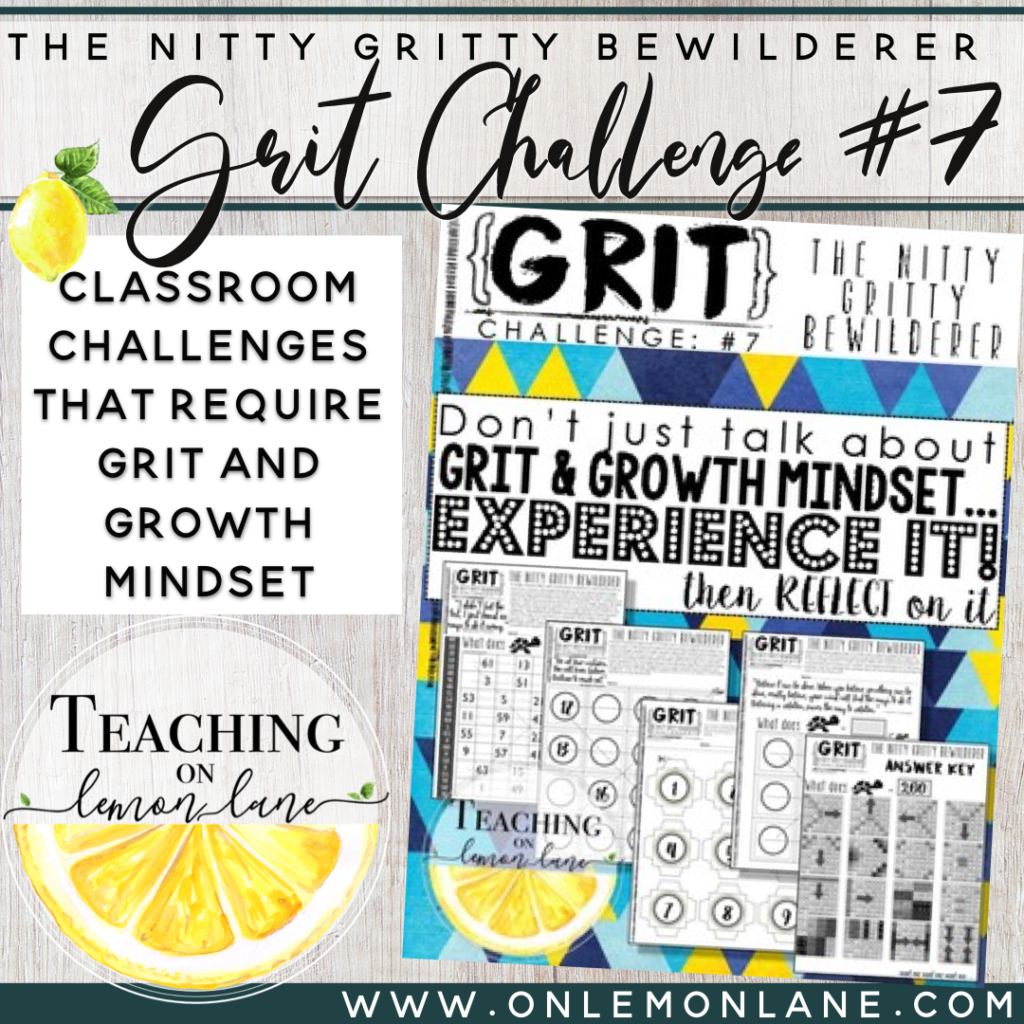 Free Grit & Growth Mindset Challenge: The Nitty Gritty Bewilderer | On ...