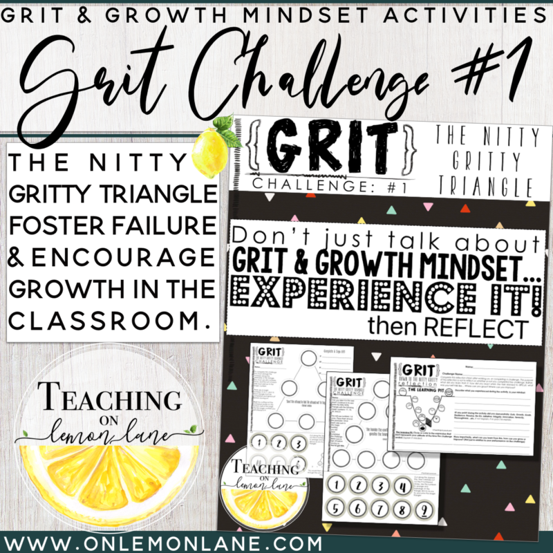 Growth Mindset Activities / Teaching Grit Activities / Reflection ...