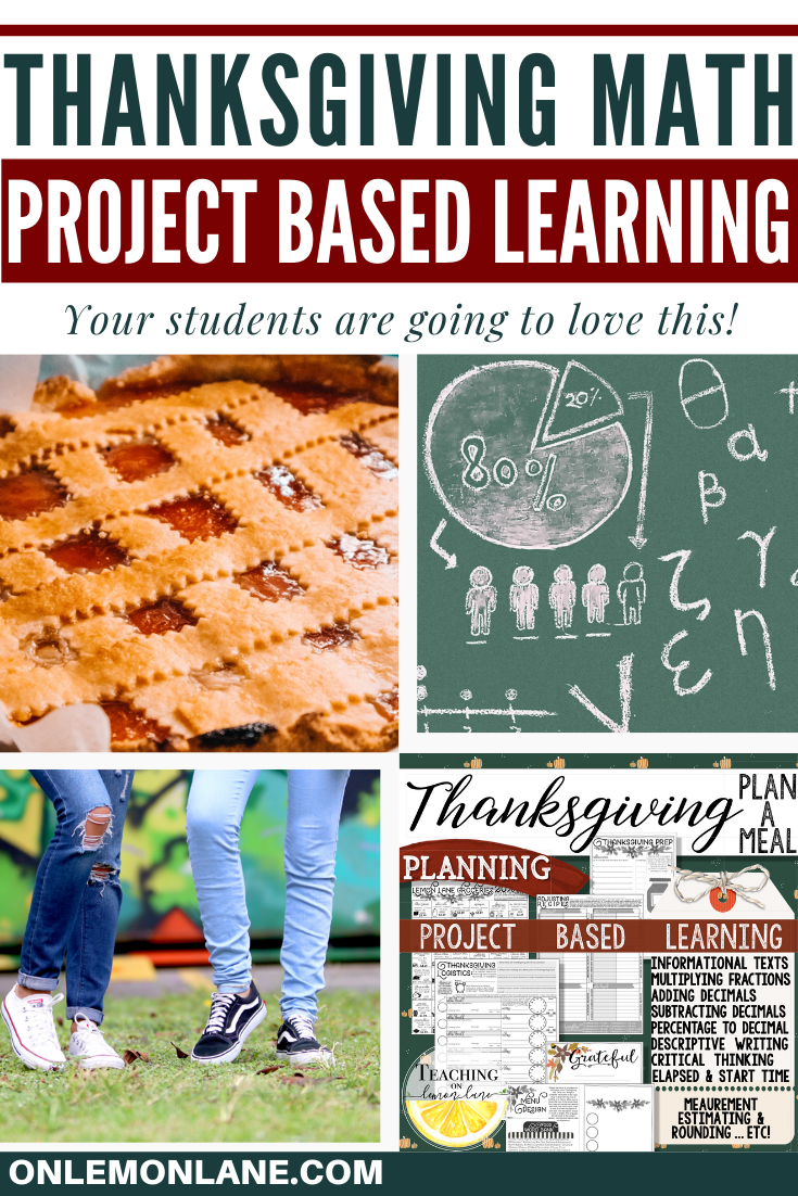 Plan A Thanksgiving Dinner Project Based Learning Activity On Lemon Lane