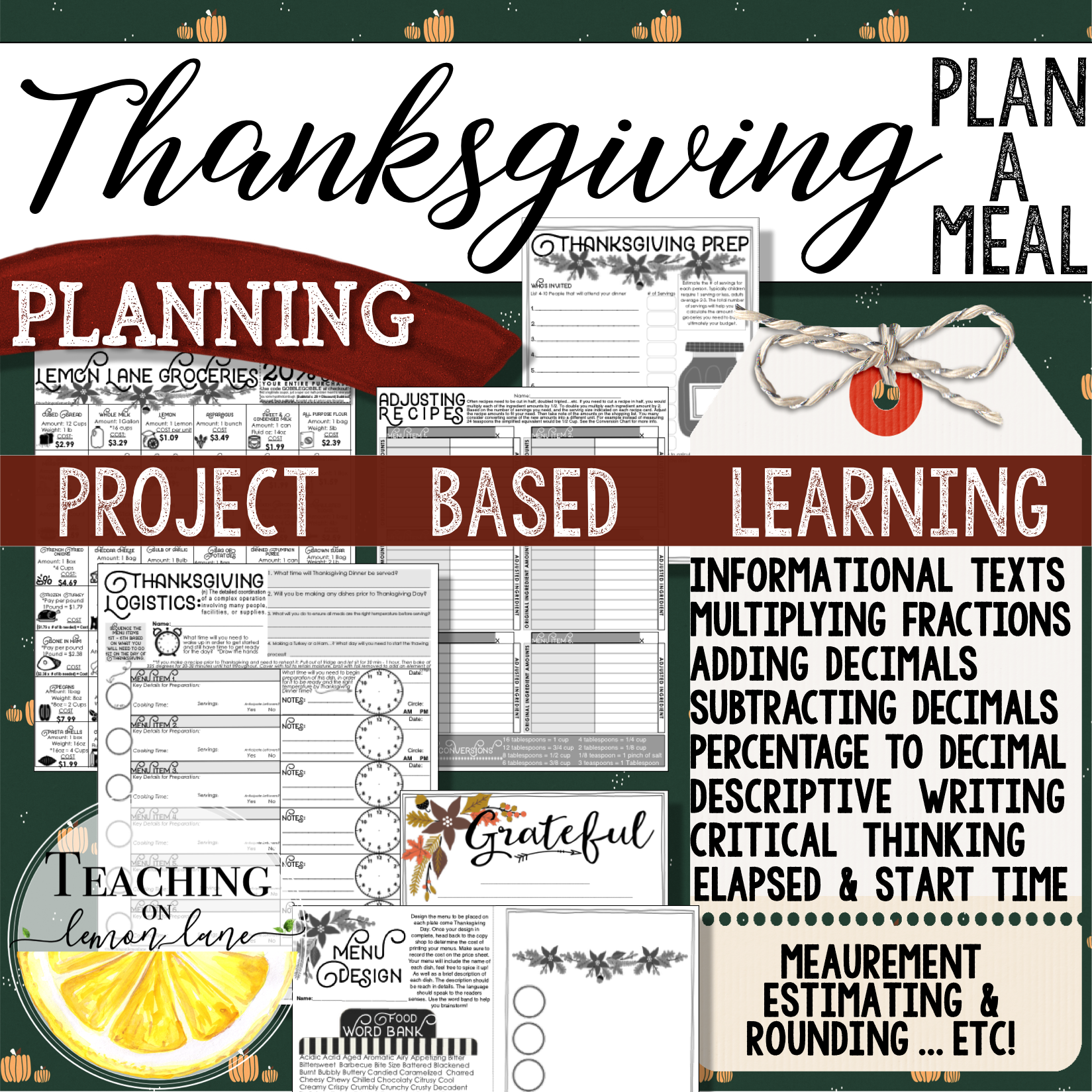 My Favorite Thanksgiving Activities for The Classroom During November