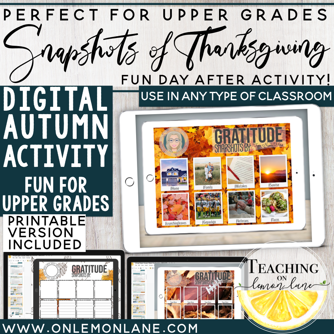 November Escape Activity  Thanksgiving Activities – Schoolgirl Style