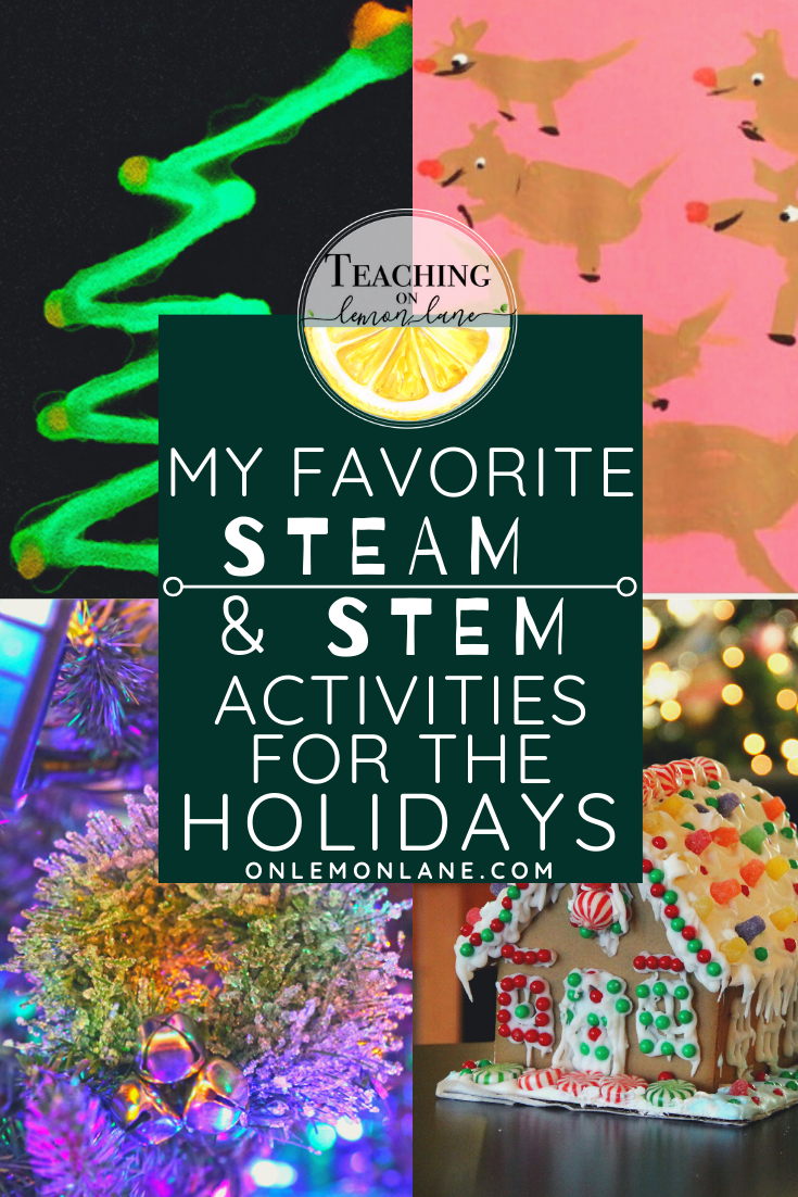 Steam and Stem Ideas for the classroom for Christmas and Holidays Classroom