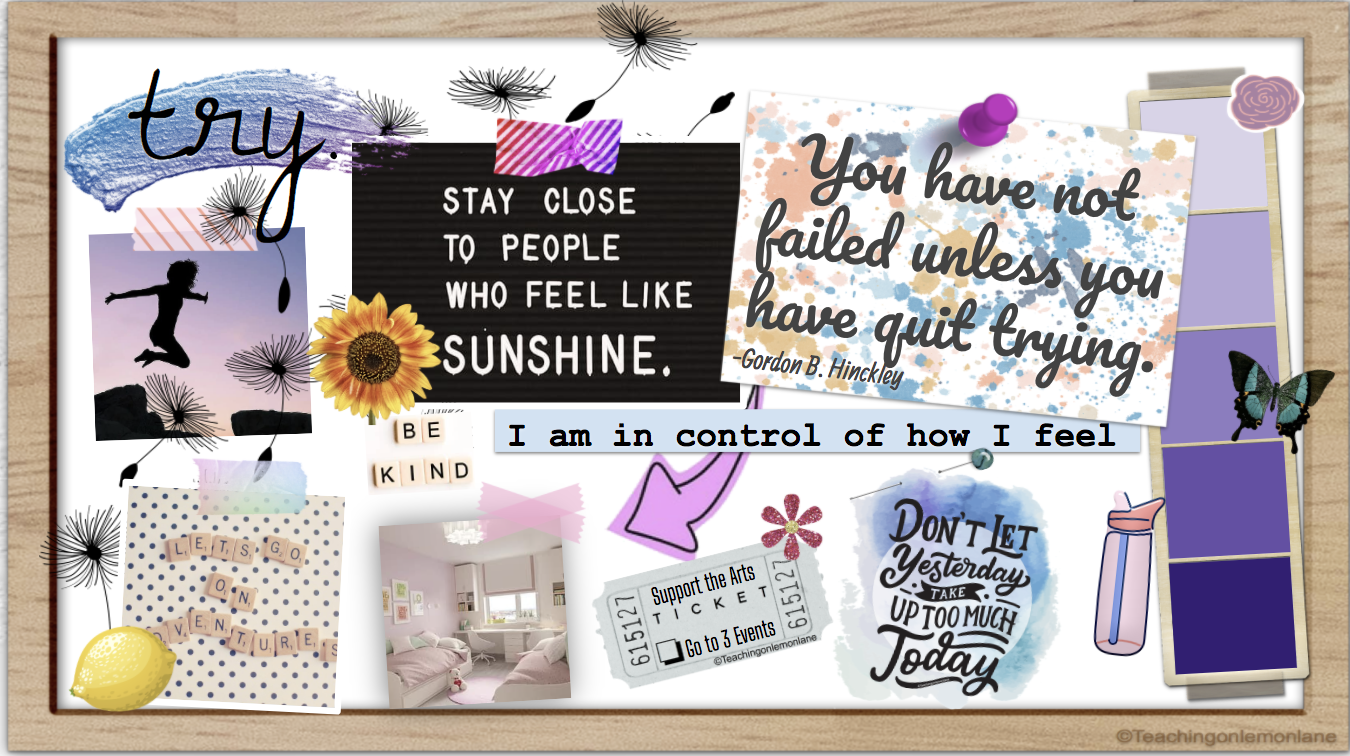 Simple Free Online Vision Board - Venngage