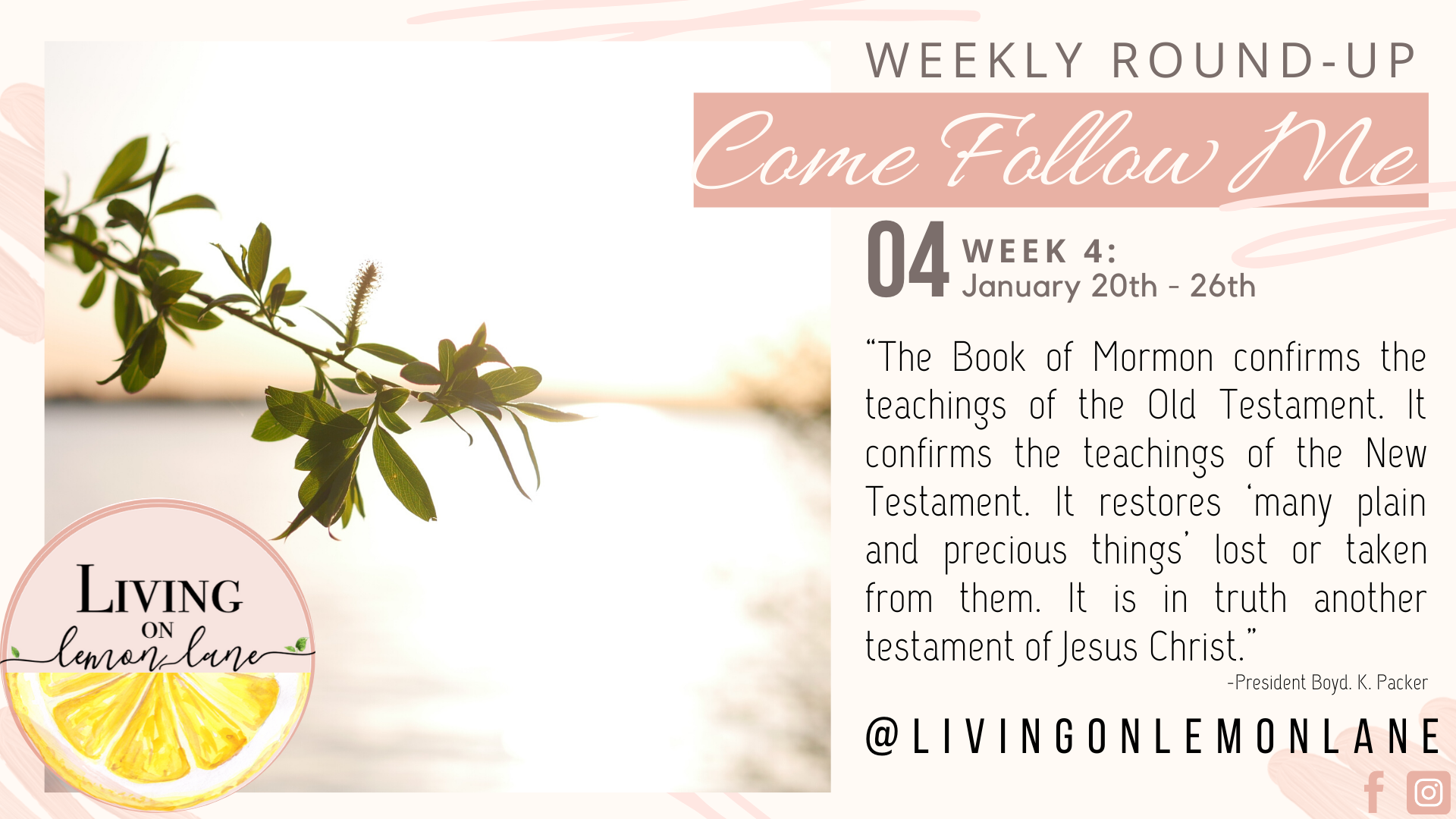 Come Follow Me Book Of Mormon Week 4 Teaching Ideas Resources 1 Nephi 11 15 On Lemon Lane