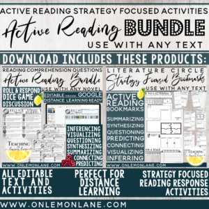 Strategy Focused Digital Reading Responses Perfect for Distance ...