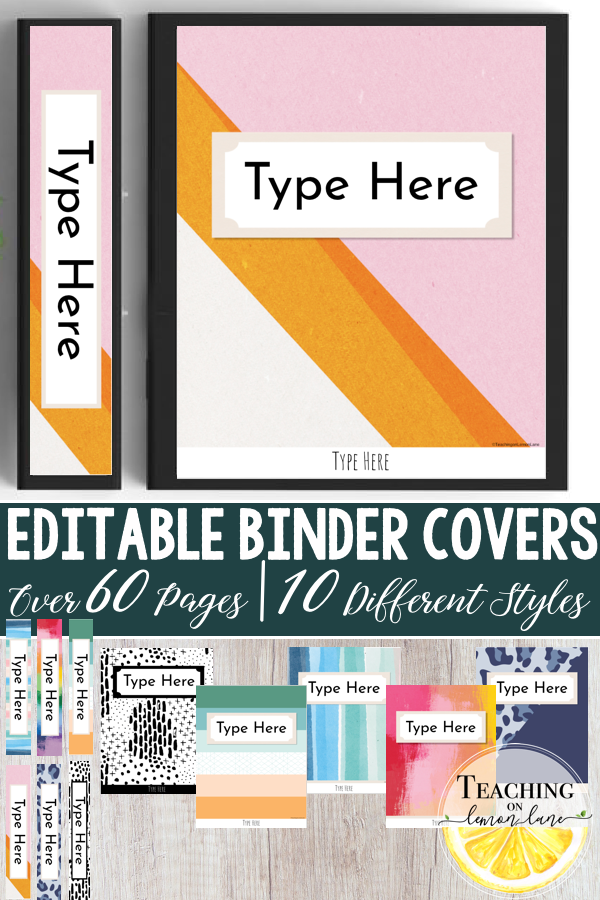 cute science binder covers