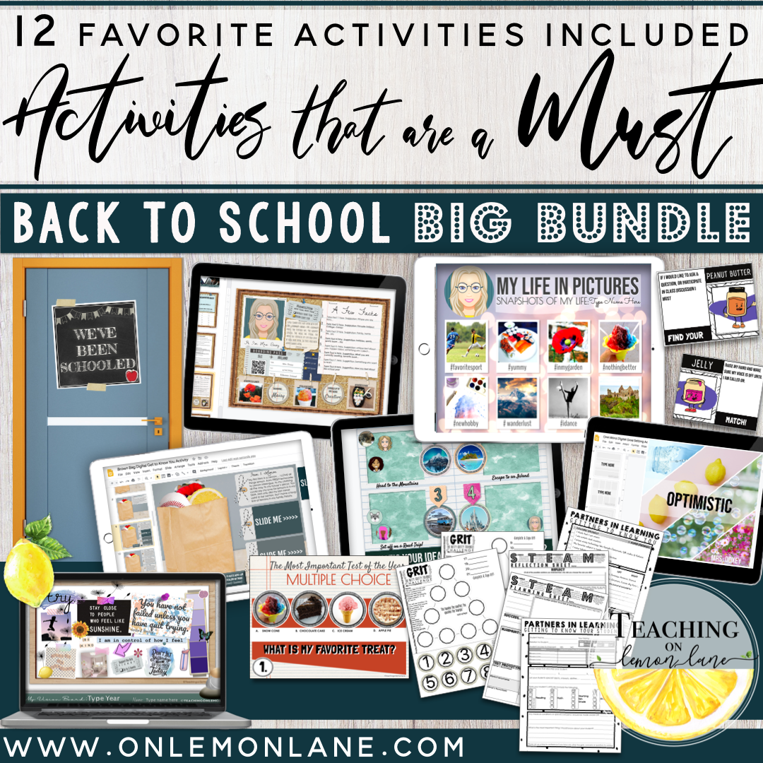 Back to School Activities, First Week of School