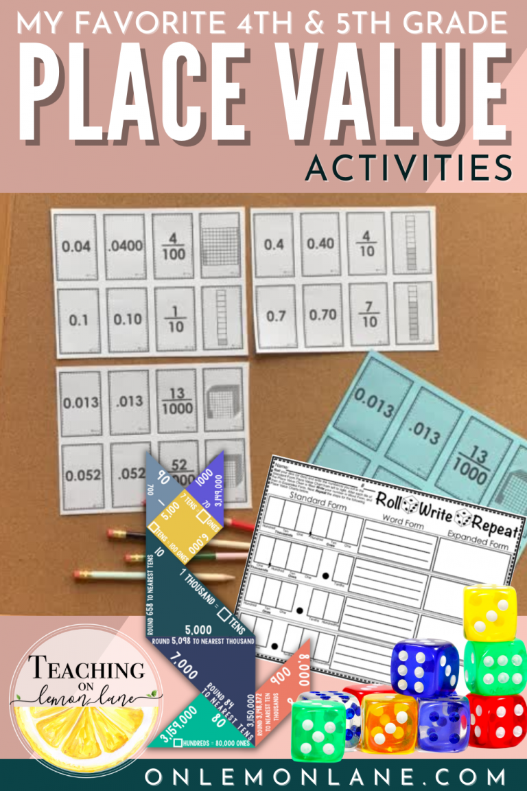 Fun Ideas for Teaching Place Value in 5th Grade, 4th, Middle School …etc!