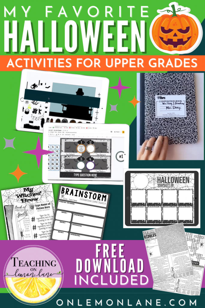 Fun Fall & Halloween Ideas for Middle School, Upper Elementary, & High